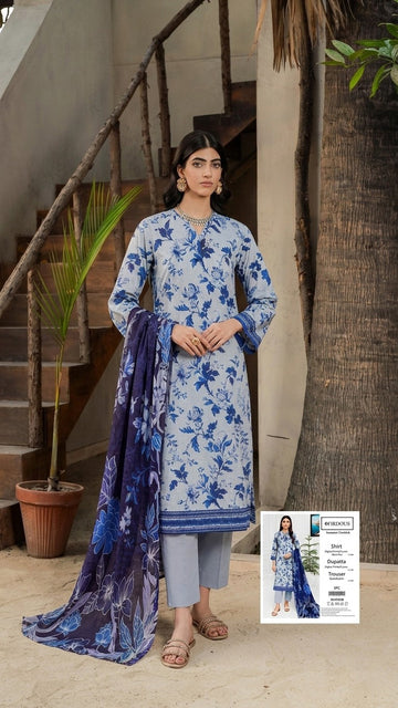 3 Pics Lawn Unstitched Suit