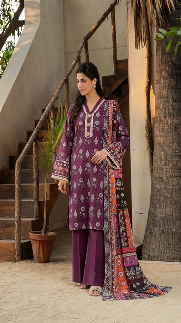 3 Piece Lawn Unstitched Suit
