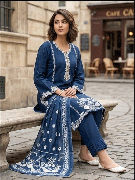 3 Piece Cotton Suit
