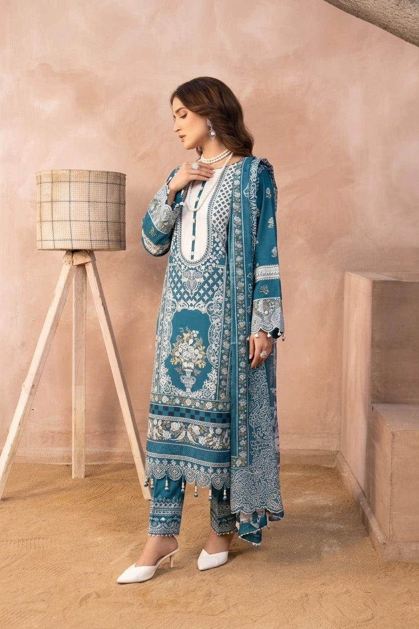 3 Piece Premium Lawn Unstitched Suit