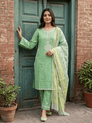 3 Piece Cotton Suit