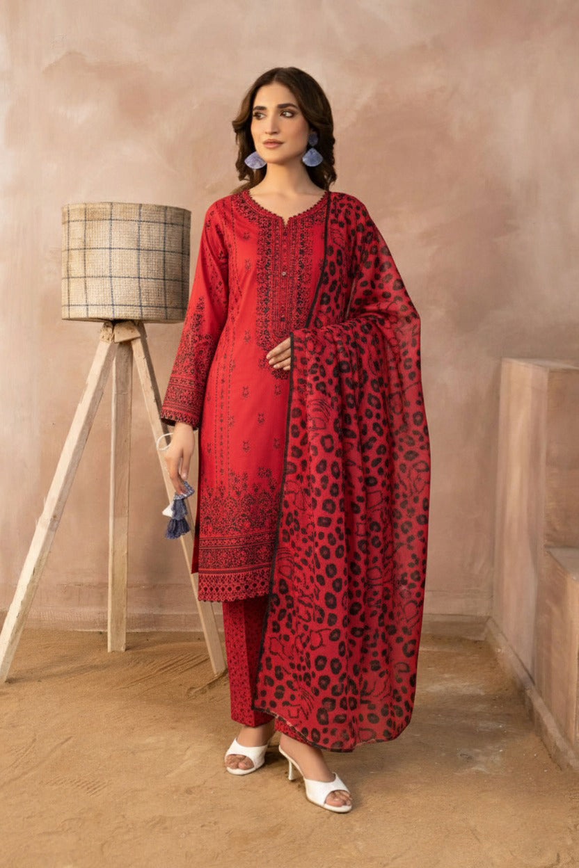 3 Piece Lawn Unstitched Suit