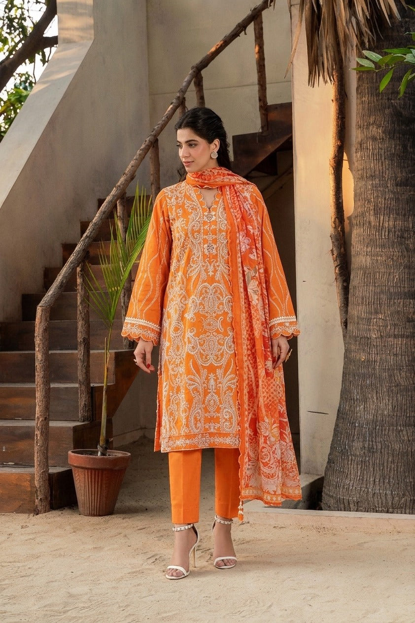 3 Piece Lawn Unstitched Suit