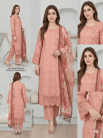 3 Piece Print Lawn Suit