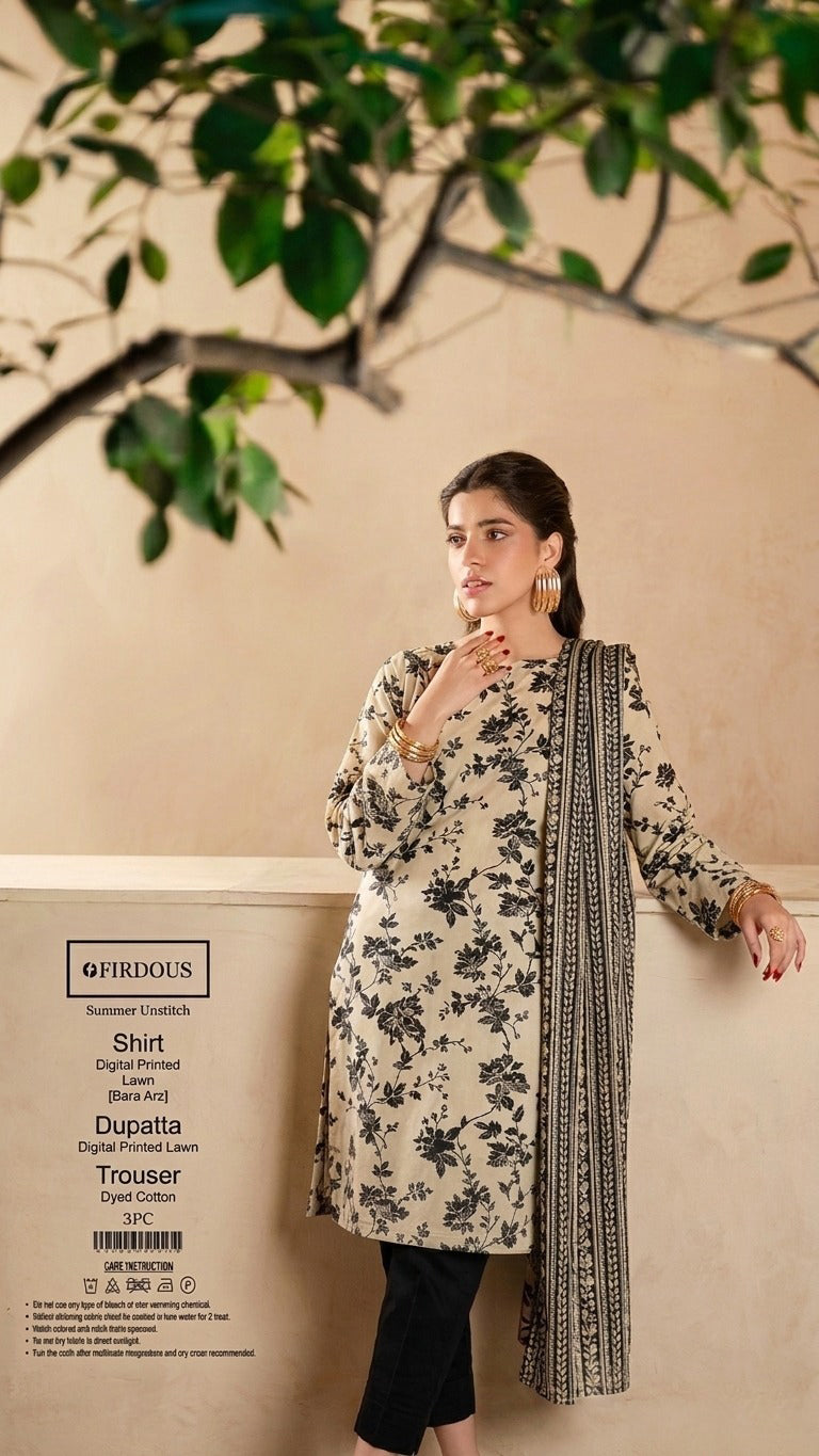 3 Piece Lawn Unstitched Suit