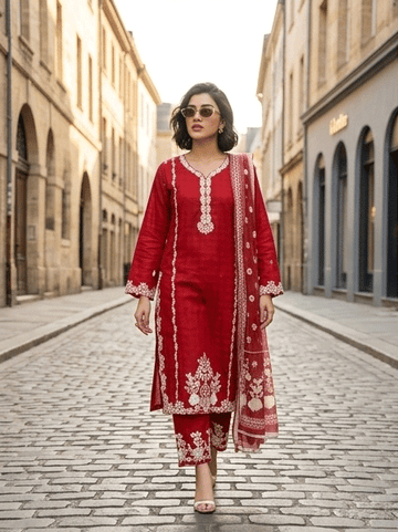 3 Piece Cotton Suit