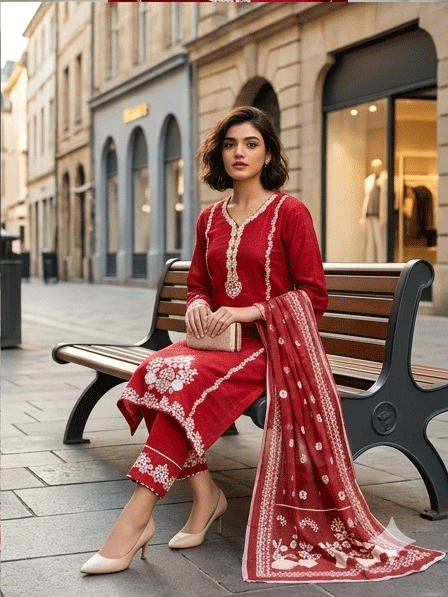 3 Piece Cotton Suit