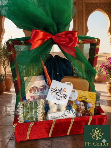 Deluxe Festive Green Glamour Basket