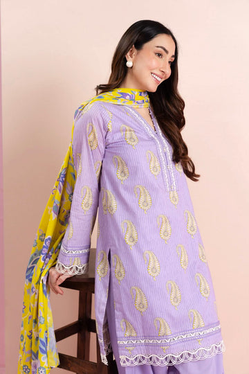 Al Karam 3Pics Lawn Unstitched Suit